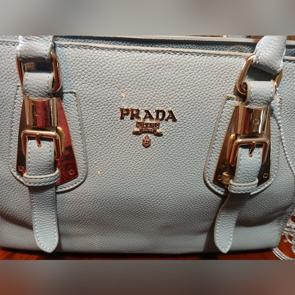 Prada Sky Blue Leather Satchel - Picture 4 of 6